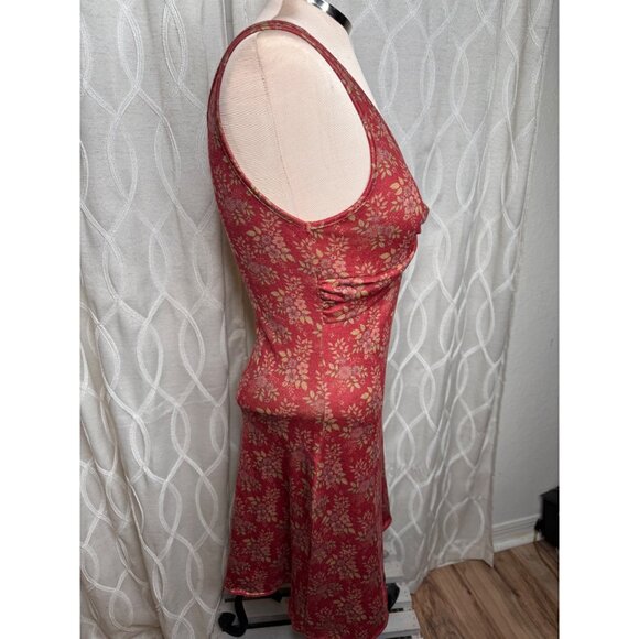 Cider Baby doll M  Floral V-Neck Sleeveless Midi Dress Romantic Euro Summer y2k - Picture 5 of 15